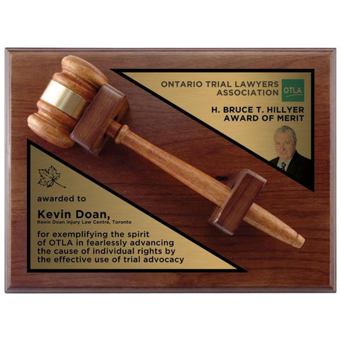 Gravel Plaque Genuine Walnut-D&G Trophies Inc.-D and G Trophies Inc.