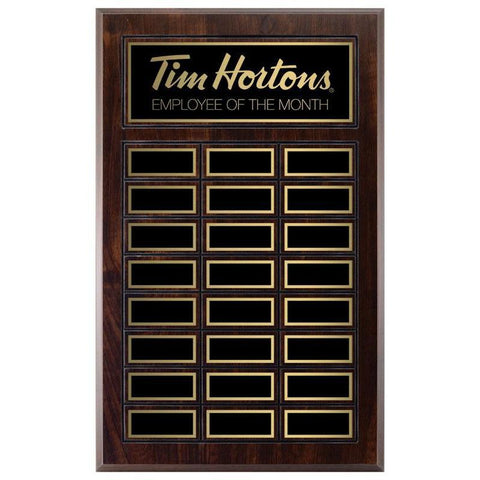 grooved laminate annual plaque cherrywood laminate-D&G Trophies Inc.-D and G Trophies Inc.