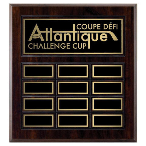 grooved laminate annual plaque cherrywood laminate-D&G Trophies Inc.-D and G Trophies Inc.