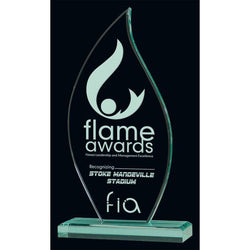 Jade Flame Acrylic Award-D&G Trophies Inc.-D and G Trophies Inc.