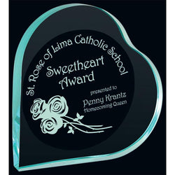 Jade Heart Acrylic Award-D&G Trophies Inc.-D and G Trophies Inc.
