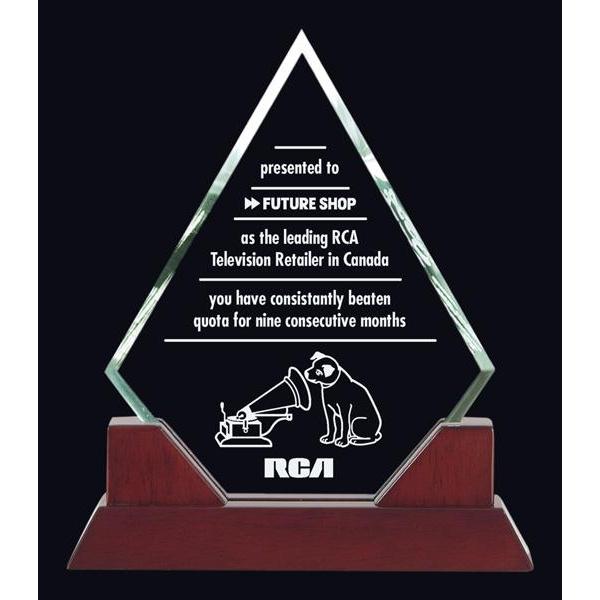 Kingston, Piano Finish Glass Award-D&G Trophies Inc.-D and G Trophies Inc.