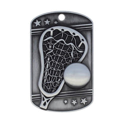 Lacrosse Dog Tag with Ball Chain-D&G Trophies Inc.-D and G Trophies Inc.