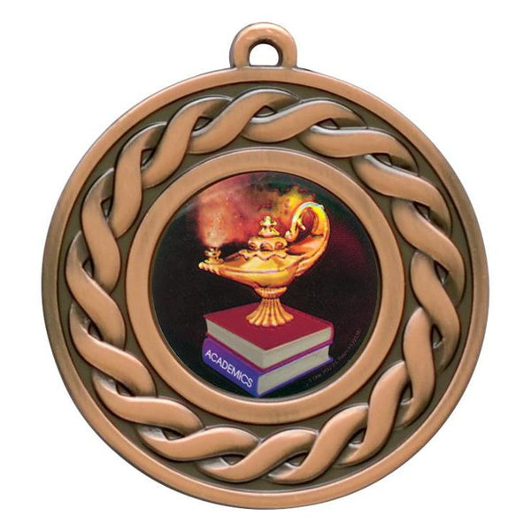 lattice medal antique bronze 1” insert medal-D&G Trophies Inc.-D and G Trophies Inc.