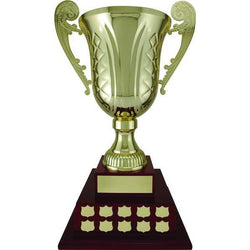 mancini cup - piano base - black piano finish annual award-D&G Trophies Inc.-D and G Trophies Inc.