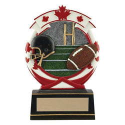 maple leaf football resin trophy-D&G Trophies Inc.-D and G Trophies Inc.