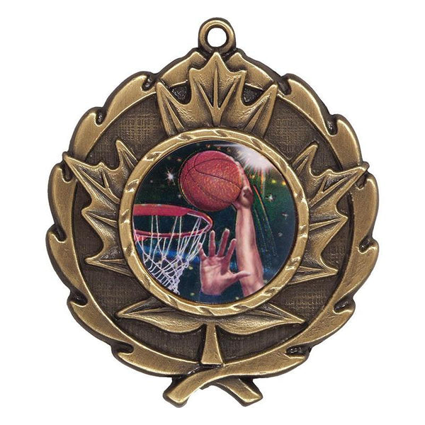 maple leaf medal 1” insert medal-D&G Trophies Inc.-D and G Trophies Inc.