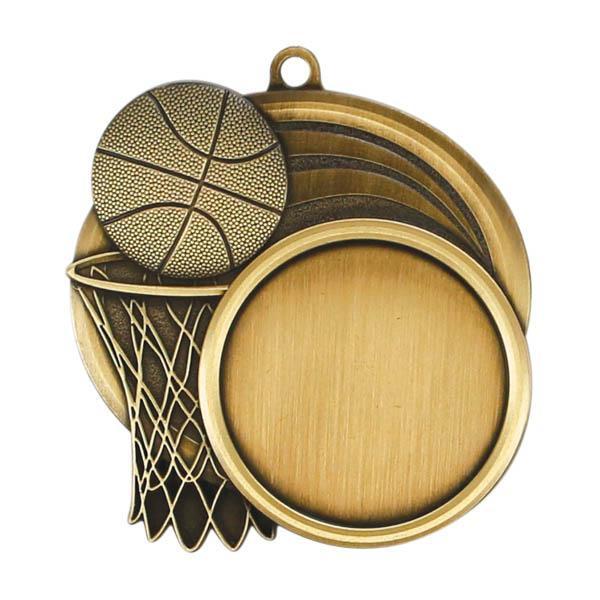 Medal Sport 1.5" Insert 2.5" Dia. Basketball-D&G Trophies Inc.-D and G Trophies Inc.