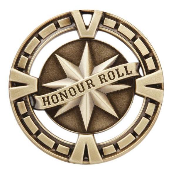 Medal Sport 2.5" Honour Roll Gold-D&G Trophies Inc.-D and G Trophies Inc.