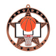 Medal Star Basketball 2.75" Dia.-D&G Trophies Inc.-D and G Trophies Inc.