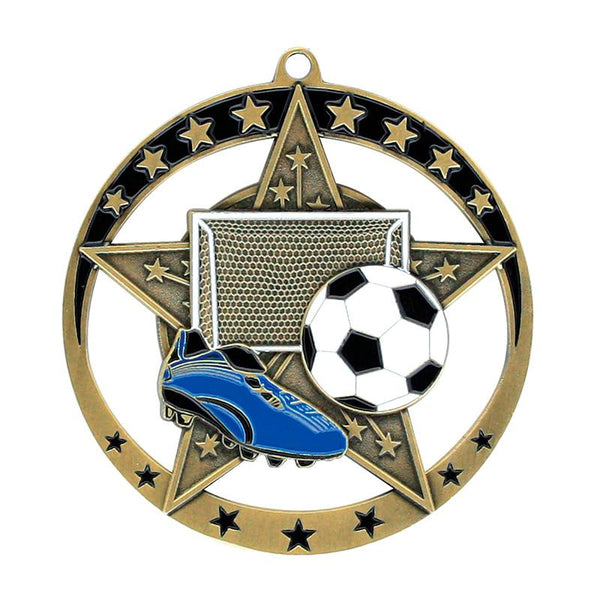 Medal Star Soccer 2.75" Dia.-D&G Trophies Inc.-D and G Trophies Inc.