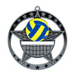 Medal Star Volleyball 2.75" Dia.-D&G Trophies Inc.-D and G Trophies Inc.