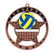 Medal Star Volleyball 2.75" Dia.-D&G Trophies Inc.-D and G Trophies Inc.