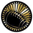 Metallic Epoxy Dome Insert, Black/Gold Football 2"-D&G Trophies Inc.-D and G Trophies Inc.
