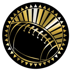 Metallic Epoxy Dome Insert, Black/Gold Football 2