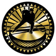Metallic Epoxy Dome Insert, Black/Gold Hockey 2"-D&G Trophies Inc.-D and G Trophies Inc.
