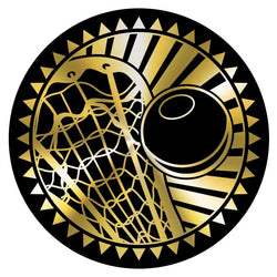 Metallic Epoxy Dome Insert, Black/Gold Lacrosse 2