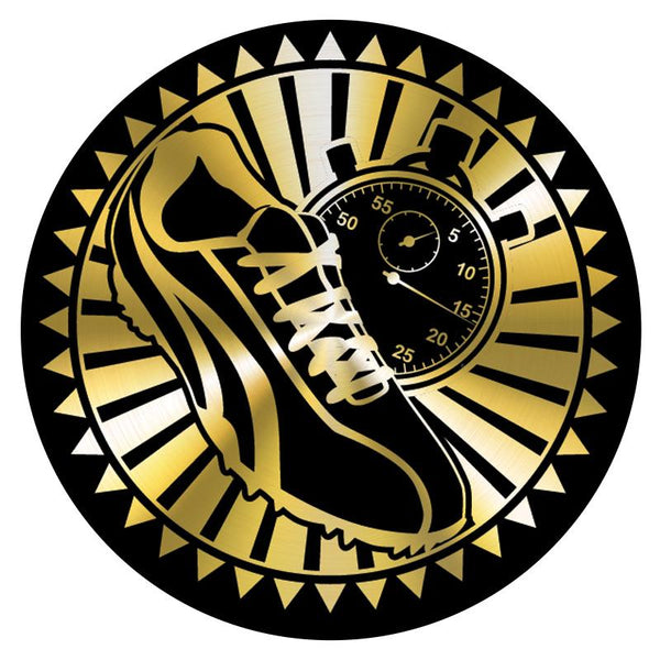 Metallic Epoxy Dome Insert, Black/Gold Track 2"-D&G Trophies Inc.-D and G Trophies Inc.