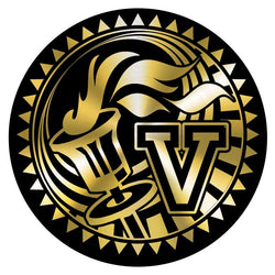 Metallic Epoxy Dome Insert, Black/Gold Victory 2