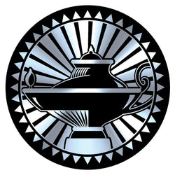 Metallic Epoxy Dome Insert, Black/Silver Lamp of Knowledge 2