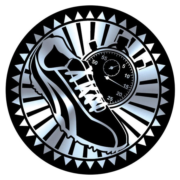Metallic Epoxy Dome Insert, Black/Silver Track 2"-D&G Trophies Inc.-D and G Trophies Inc.