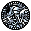Metallic Epoxy Dome Insert, Black/Silver Victory 2"-D&G Trophies Inc.-D and G Trophies Inc.