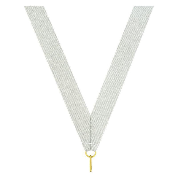 metallic neck ribbon metallic silver-D&G Trophies Inc.-D and G Trophies Inc.
