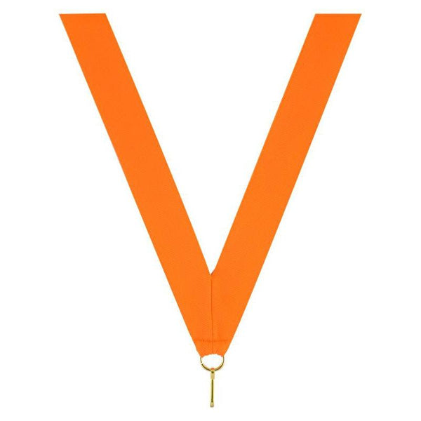 metallic neck ribbon neon orange-D&G Trophies Inc.-D and G Trophies Inc.