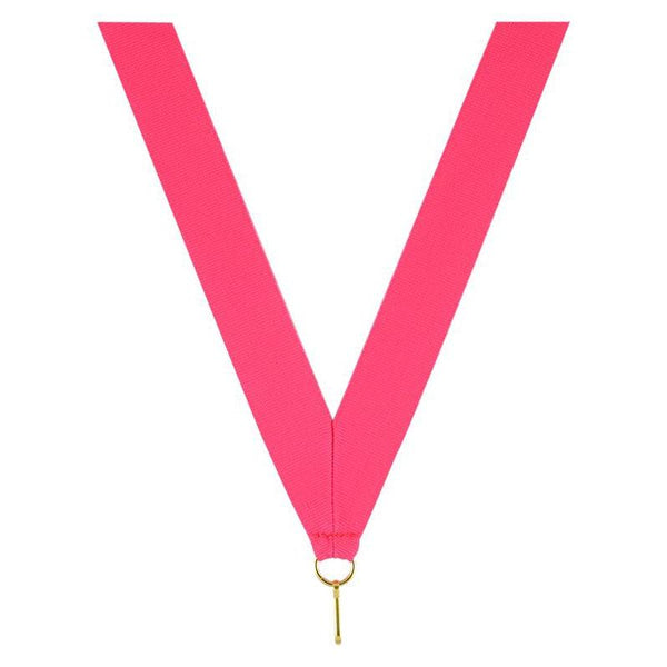 metallic neck ribbon neon pink-D&G Trophies Inc.-D and G Trophies Inc.