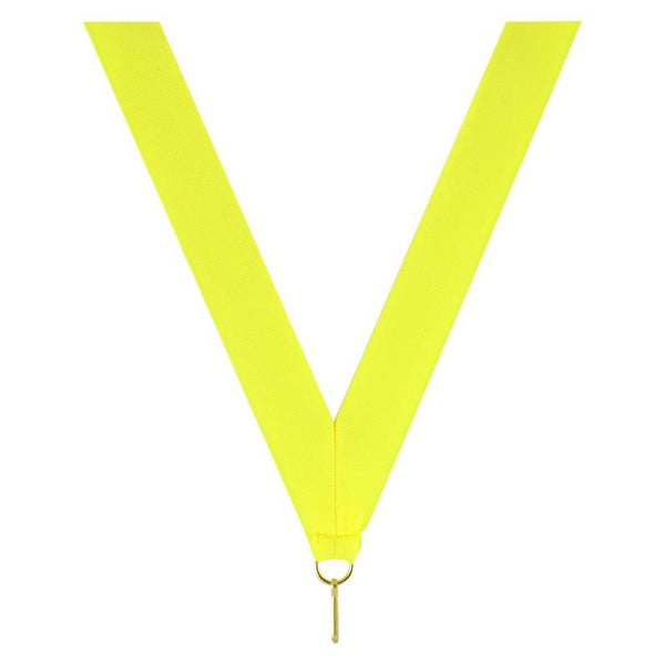 metallic neck ribbon neon yellow-D&G Trophies Inc.-D and G Trophies Inc.