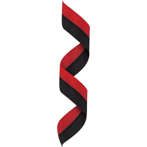 Neck Ribbon w Clip Black/Red-D&G Trophies Inc.-D and G Trophies Inc.