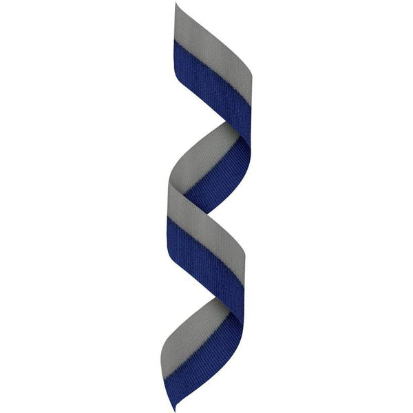 Neck Ribbon w Clip Blue/Gray-D&G Trophies Inc.-D and G Trophies Inc.