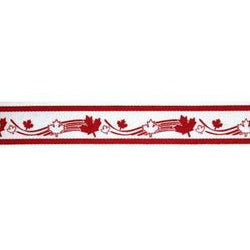 Neck Ribbon w Clip Maple Leaf 2 Colour-D&G Trophies Inc.-D and G Trophies Inc.