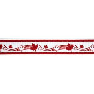 Neck Ribbon w Clip Maple Leaf 2 Colour-D&G Trophies Inc.-D and G Trophies Inc.