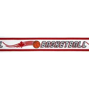 Neck Ribbon w Clip Maple Leaf Basketball-D&G Trophies Inc.-D and G Trophies Inc.