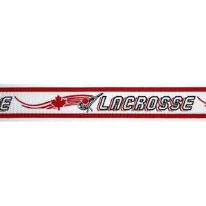 Neck Ribbon w Clip Maple Leaf Lacrosse-D&G Trophies Inc.-D and G Trophies Inc.