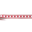 Neck Ribbon w Clip Maple Leaf-D&G Trophies Inc.-D and G Trophies Inc.