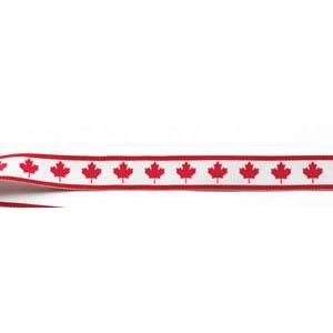 1 1/2 inch x 32 inch Snap Clip Maple Leaf Ribbon