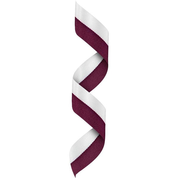 Neck Ribbon w Clip Maroon/White-D&G Trophies Inc.-D and G Trophies Inc.