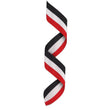 Neck Ribbon w Clip Red/White/Black-D&G Trophies Inc.-D and G Trophies Inc.