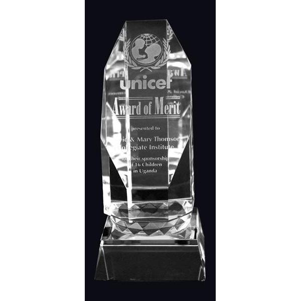 Newcastle Optic Crystal Award-D&G Trophies Inc.-D and G Trophies Inc.