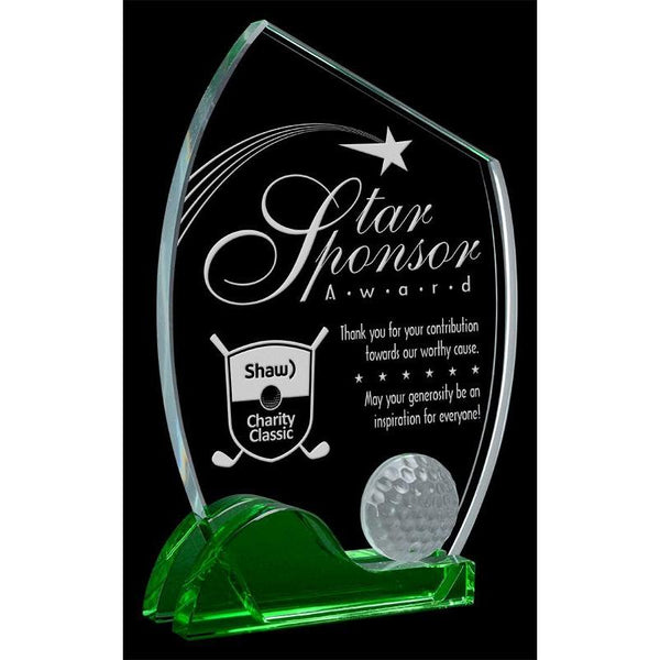 Nicklaus Glass Glass Award-D&G Trophies Inc.-D and G Trophies Inc.