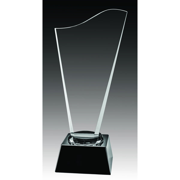 Optic Crystal, Black Base 9.75"-D&G Trophies Inc.-D and G Trophies Inc.