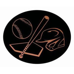 Oval Dome Insert, Black/Bronze Baseball-D&G Trophies Inc.-D and G Trophies Inc.