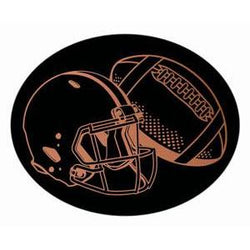 Oval Dome Insert, Black/Bronze Football-D&G Trophies Inc.-D and G Trophies Inc.
