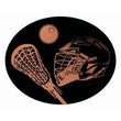 Oval Dome Insert, Black/Bronze Lacrosse-D&G Trophies Inc.-D and G Trophies Inc.