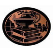 Oval Dome Insert, Black/Bronze Lamp Of Knowledge-D&G Trophies Inc.-D and G Trophies Inc.