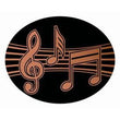 Oval Dome Insert, Black/Bronze Music-D&G Trophies Inc.-D and G Trophies Inc.