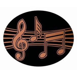Oval Dome Insert, Black/Bronze Music-D&G Trophies Inc.-D and G Trophies Inc.