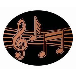 Oval Dome Insert, Black/Bronze Music-D&G Trophies Inc.-D and G Trophies Inc.